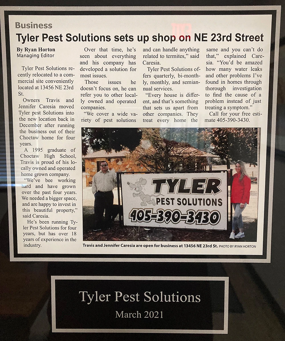 Tyler Pest Solutions Oklahoma